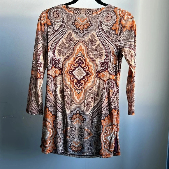 INC International Concepts Bohemain Shirt | Mesh | Paisley | Boho | Bohemian - Picture 8 of 10